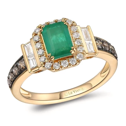 Женское кольцо Le Vian Emeralds, золото 585