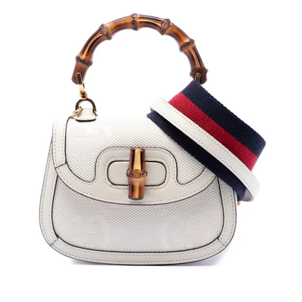 Женская сумка Gucci GG Supreme 1947 Bamboo
