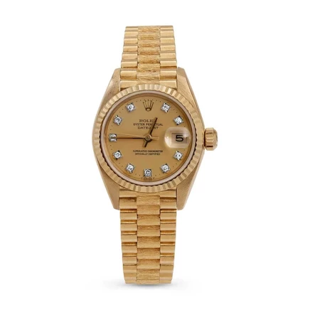Женские часы Rolex Datejust 69178, алмазы, шампань