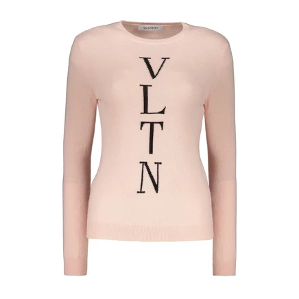 Женский свитер Valentino, шерстяная смесь, розовый
