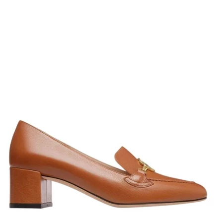 Женские кожаные туфли Bally Emblem Obrien, коричневые