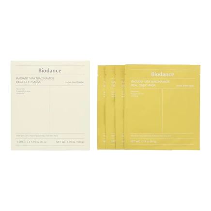 Тканевая маска Biodance Radiant Vita Niacinamide, 4 шт.