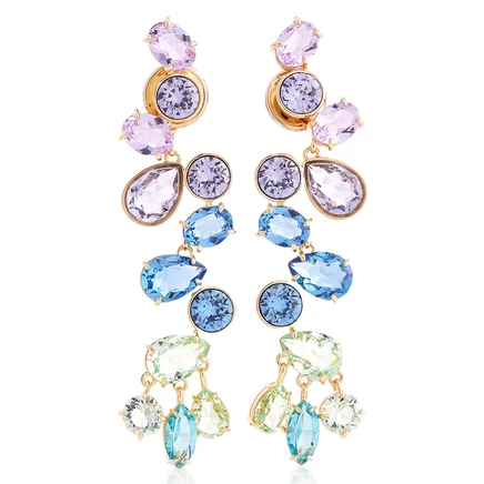 Серьги Swarovski Gema с кристаллами, золотистые