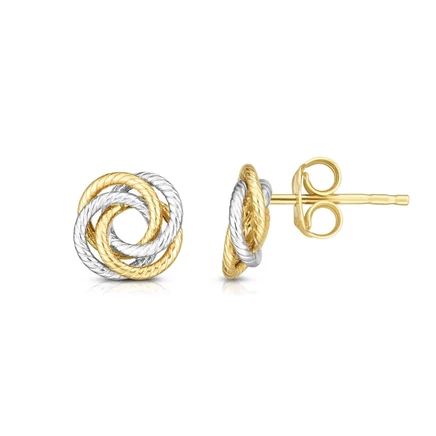 Женские серьги Kylie Harper Love Knot, 14К, двухцветные