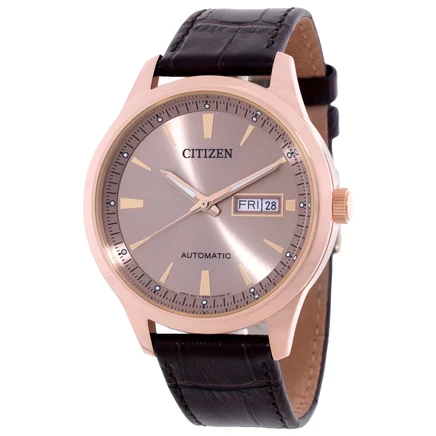 Мужские часы Citizen NY4062-04X, механика, розовое золото