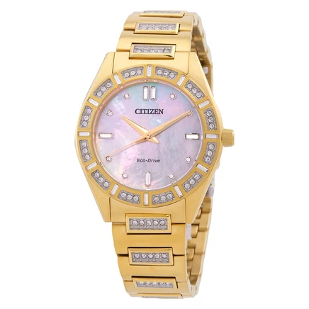 Женские часы Citizen EM1022-51D Eco-Drive, перламутровые
