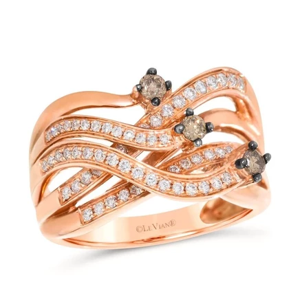 Женское кольцо Le Vian Gladiator, розовое золото 585