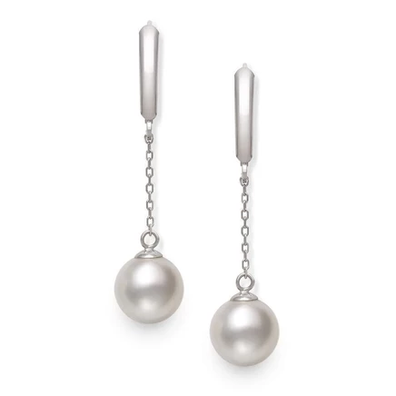 Женские серьги Belacqua, жемчуг, белые, белое золото 14K