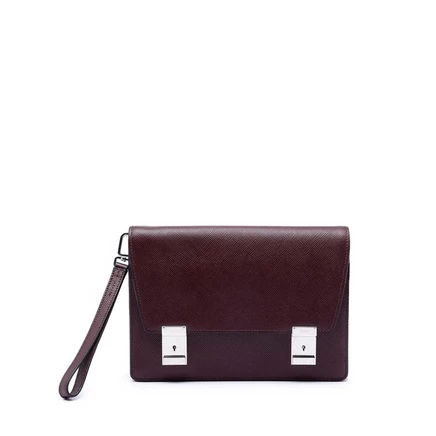 Женский клатч Prada Saffiano Double Lock, трансформер