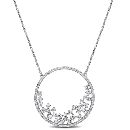 Женское колье Created Forever, 1,8 карата, белое золото