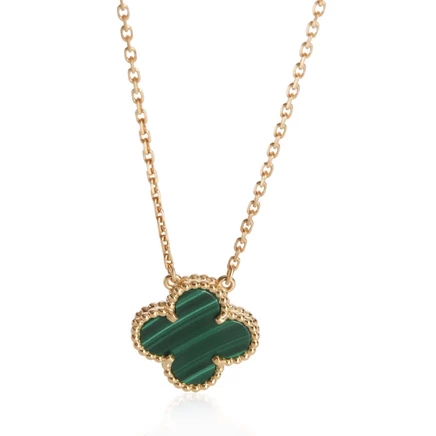 Кулон Van Cleef & Arpels Alhambra, малахит, желтое золото