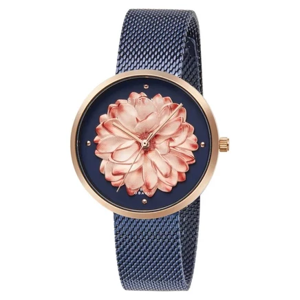 Женские часы Obaku Blossom S700LHVLML-DF, синие