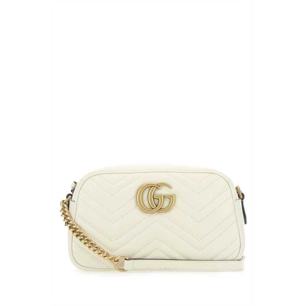 Женская сумка Gucci Marmont, малая, кожаная, айвори