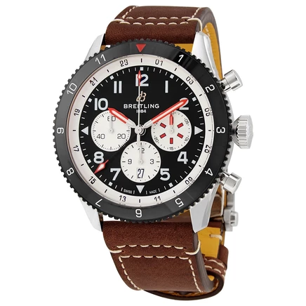 Мужские часы Breitling Super AVI, черный циферблат
