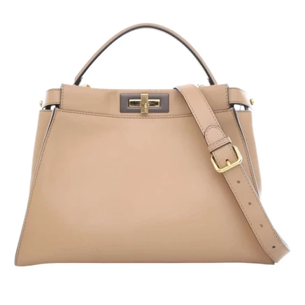 Женская сумка Fendi Peekaboo, кожаная, средняя