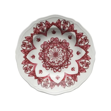Тарелка для супа Ginori 1735 Babele Rosso, 24 см