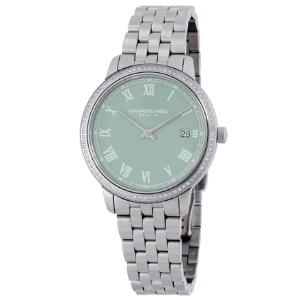 Женские часы Raymond Weil Toccata 5385-STS-00520, зеленые