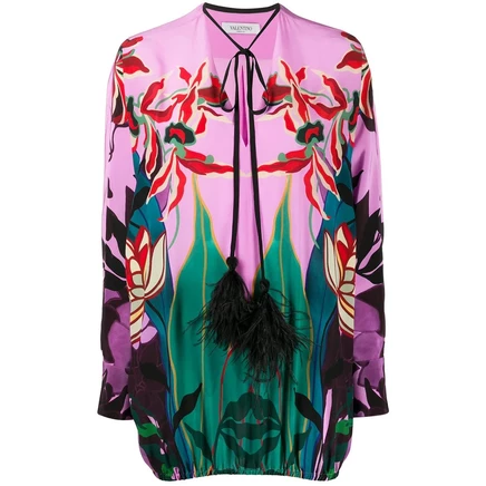 Женская блузка Valentino Garavani Orchid Ramage, розовая