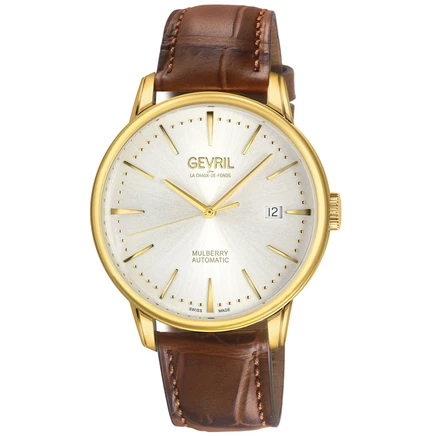 Мужские часы Gevril Mulberry 9623, серебристые