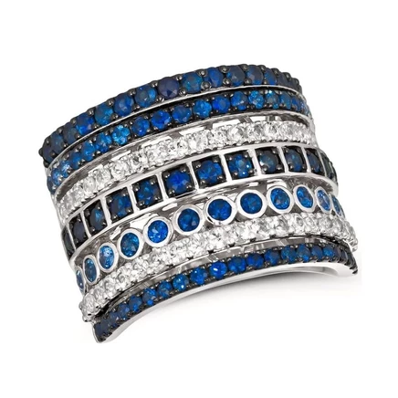 Женское кольцо Le Vian с сапфирами, розовое золото 585