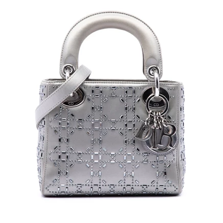 Женская сумка Dior Lady Dior Mini, сатин, кристаллы