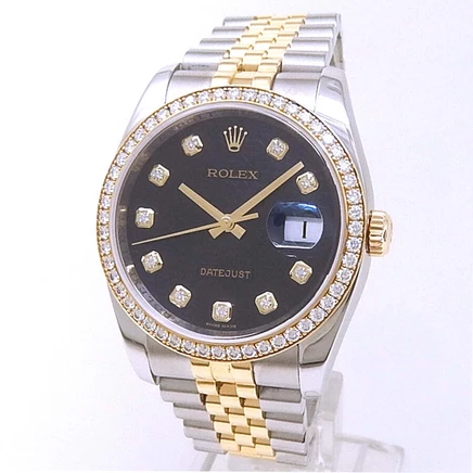 Мужские часы Rolex Datejust 116243, бриллианты, черные
