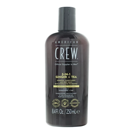 Мужской шампунь American Crew 3-в-1, имбирь и чай