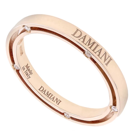 Кольцо Damiani D.Side, бриллианты, розовое золото