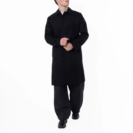 Мужское пальто Burberry Car Coat однобортное, черное