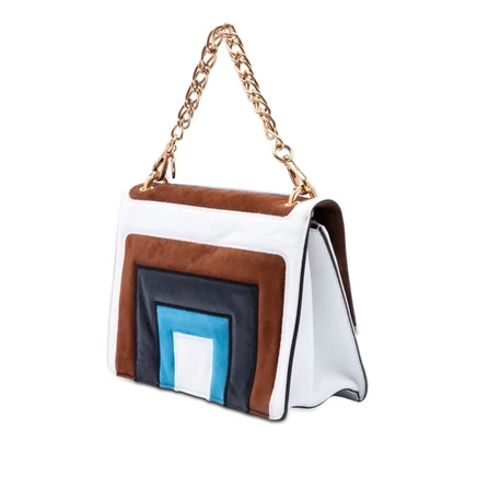 Женская сумка Fendi Kan U, замша и кожа