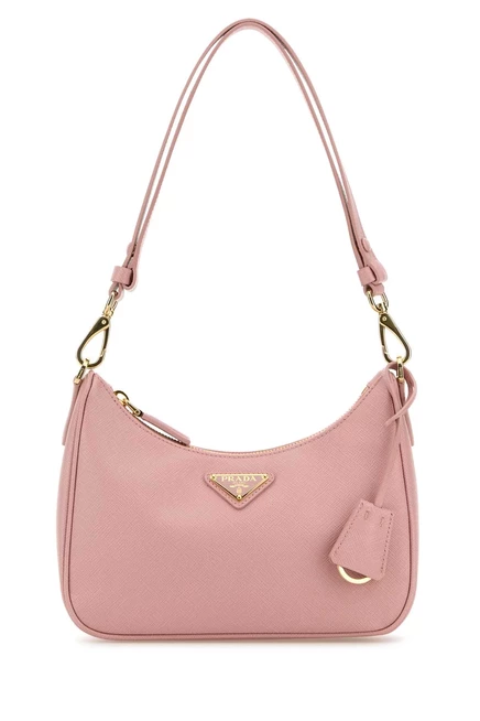 Женская сумка Prada Re-Edition, кожаная, розовая