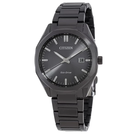 Мужские часы Citizen BM7625-80H, восьмиугольные, темно-серые
