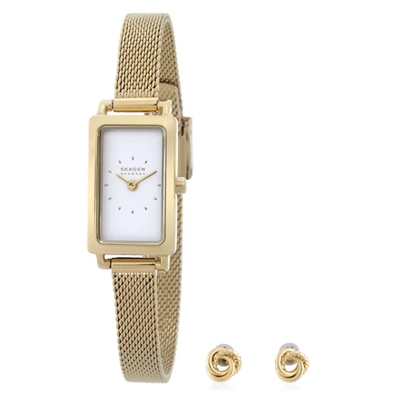 Женские часы Skagen Hagen Micro SKW1158SET, набор, белые