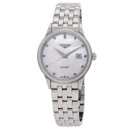 Женские часы Longines L4.374.4.88.6, белые