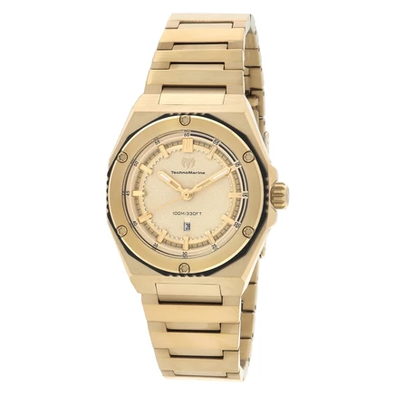 Женские часы TechnoMarine Coral TM-416045, золотистые