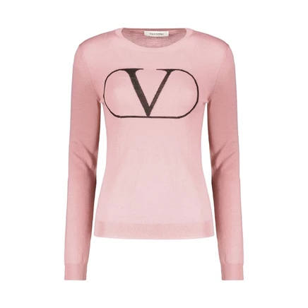 Женский свитер Valentino Garavani из шерсти, нежно-розовый