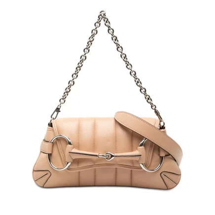 Женская сумка Gucci Small Horsebit Chain, стеганая кожа