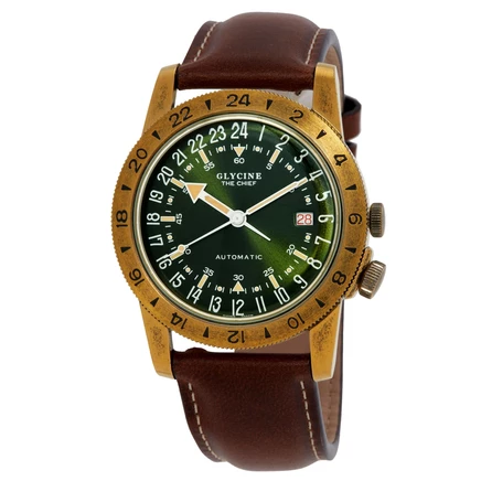 Мужские часы Glycine Airman Chief GL0413, зеленые
