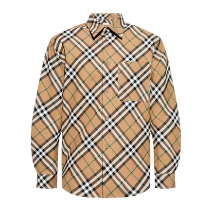 Мужская рубашка Burberry в клетку, размер XS
