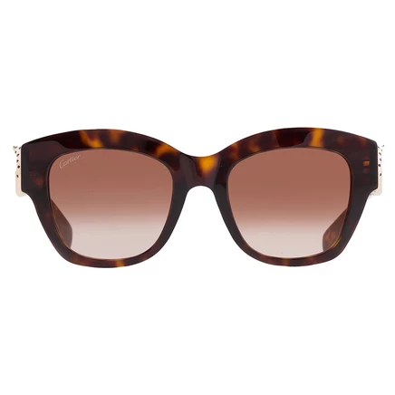 Женские очки Cartier CT0547S, кошачий глаз, гавана