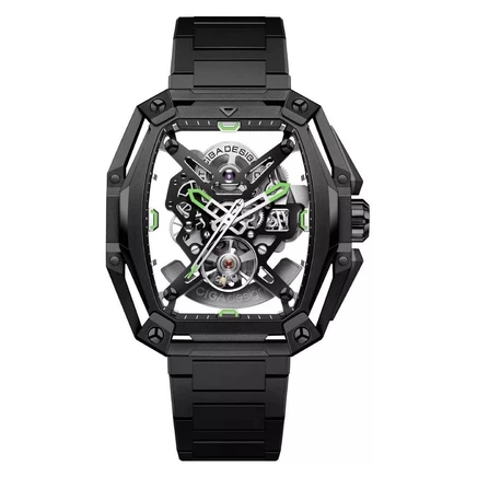 Мужские часы CIGA Design Z035-BB01-W1B, скелетон