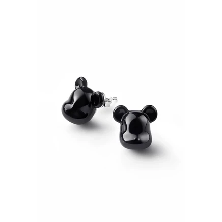 Женские серьги-пусеты Baccarat Bear-Bo Puc Ag Cl, черные