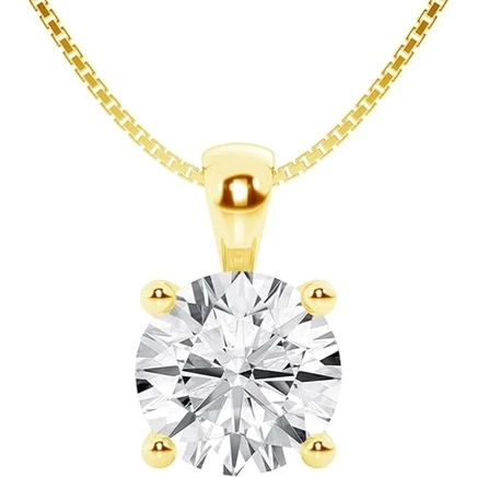 Кулон Brilliant Diamond 1,5 карата, желтое золото