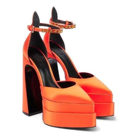Женские туфли Versace Aevitas на платформе, оранжевые