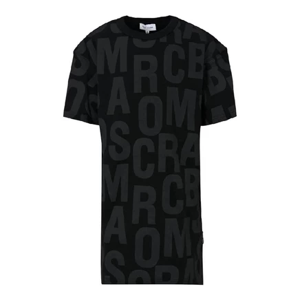Детское платье Little Marc Jacobs с монограммой, черное