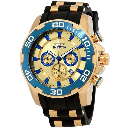 Мужские часы Invicta 22343, хронограф, золотистые