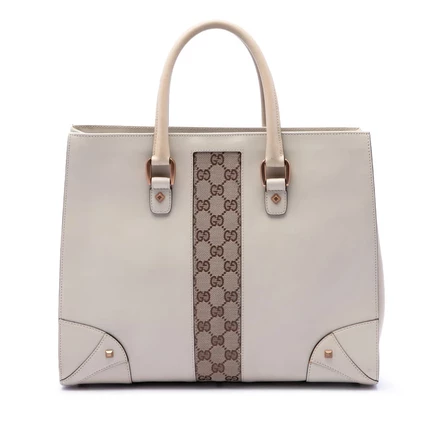 Женская сумка Gucci Nailhead GG, кожа и канвас, б/у