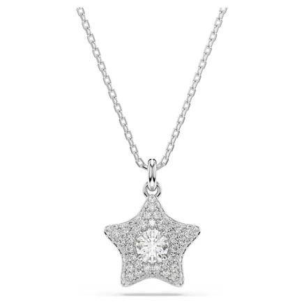 Женское колье Swarovski Sublima, звезда, родиевое