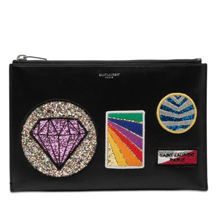 Женский клатч Saint Laurent Multi Patch, б/у