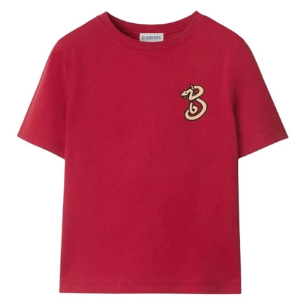 Футболка для девочек Burberry B Snake, хлопковая